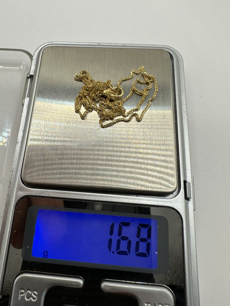 Piękny, delikatny łańcuszek damski, złoto 750