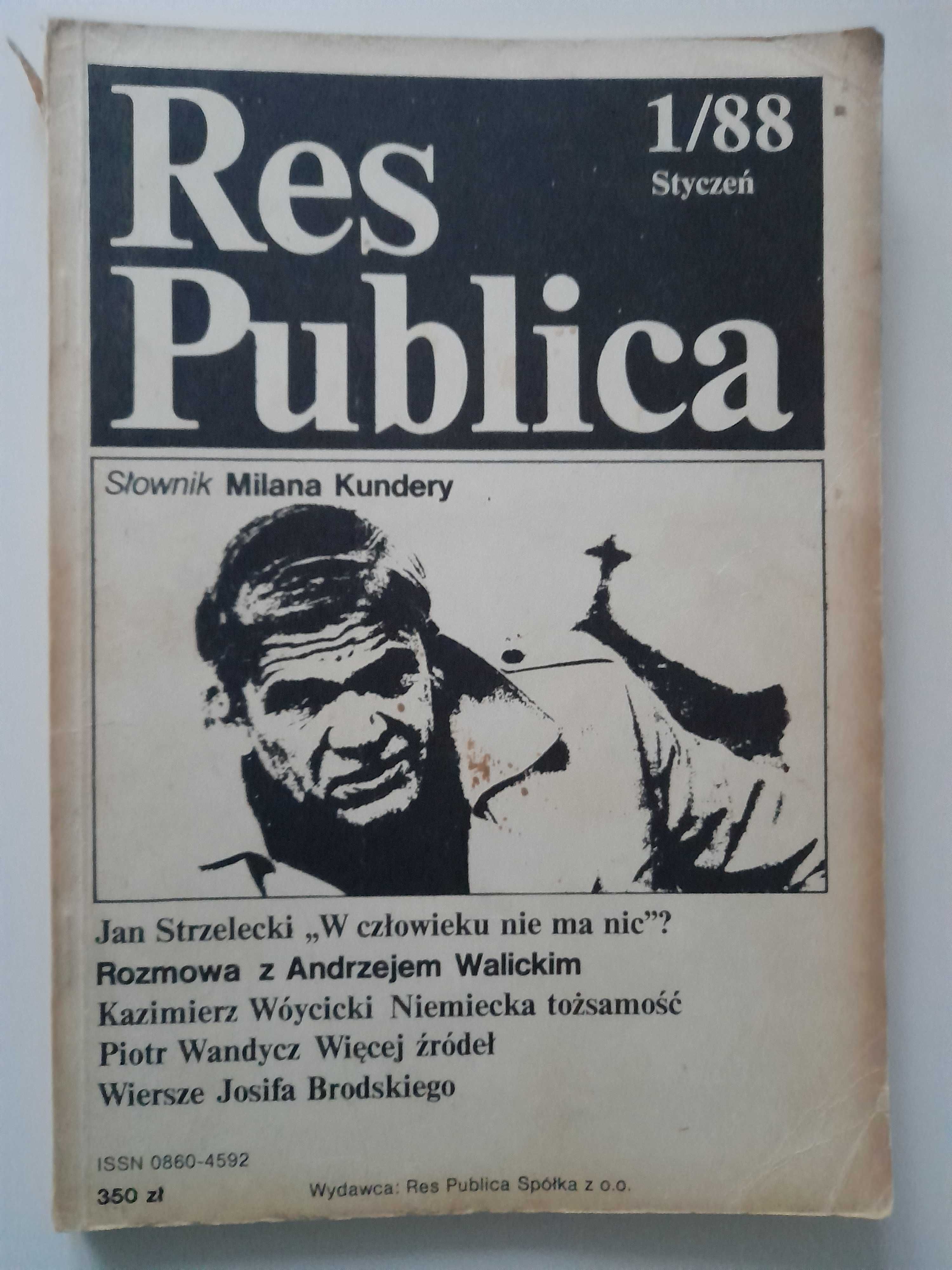 Czasopismo Res Publica 12 numerów rocznik 1988