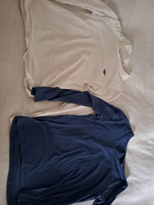Bluzka / longsleeve 4F biała I niebieska