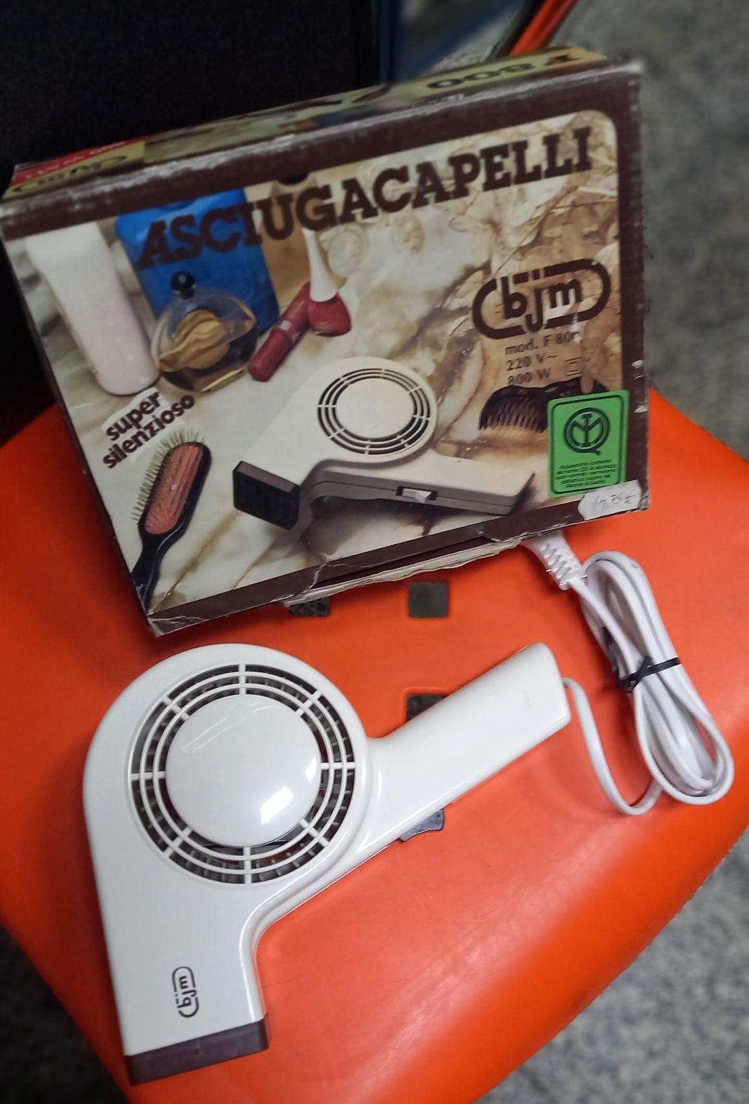 Secador vintage a funcionar