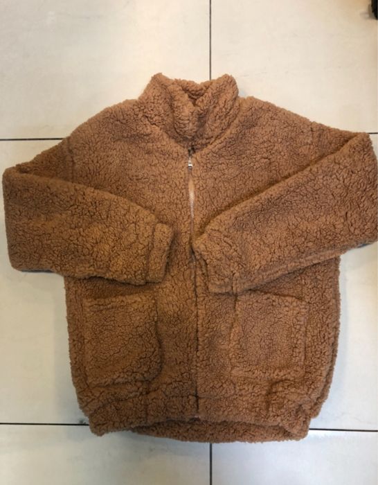 Nowa bluza miś futerko, z kieszeniami, rozpinana, kurtka, oversize