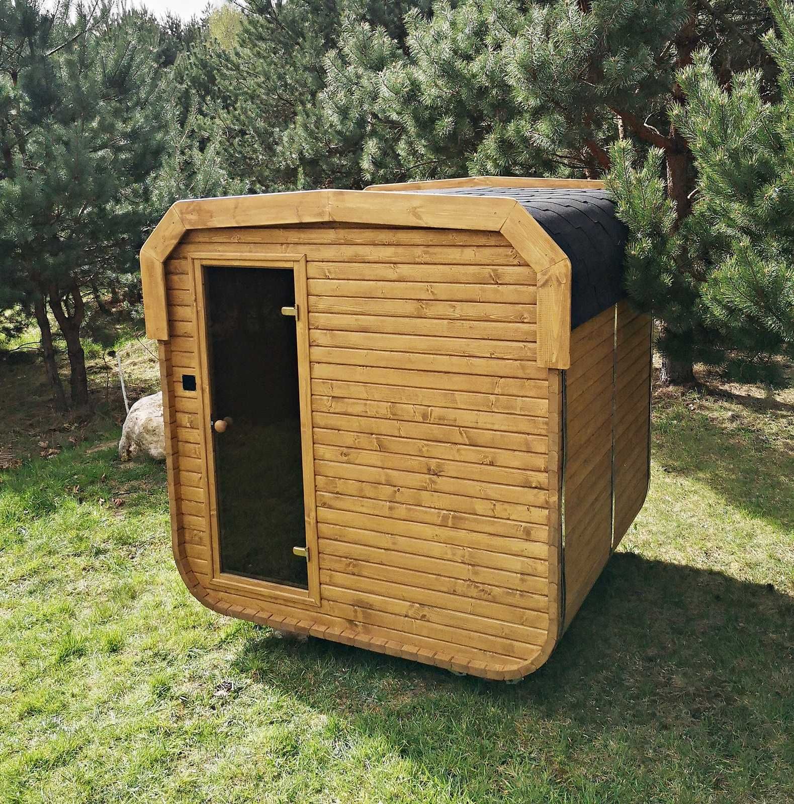 Gotowa Sauna ogrodowa kwadrat 200 cm