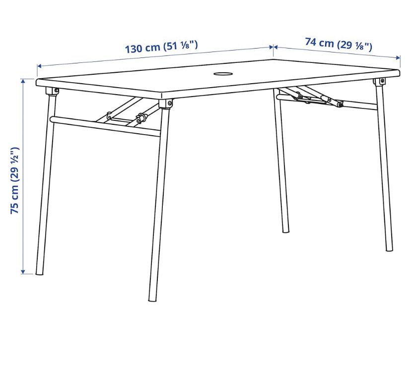 Mesa de exterior dobravel ikea