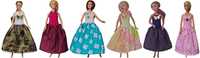 Sukienki dla lalki Barbie - zestaw 6 sukienek - rękodzieło