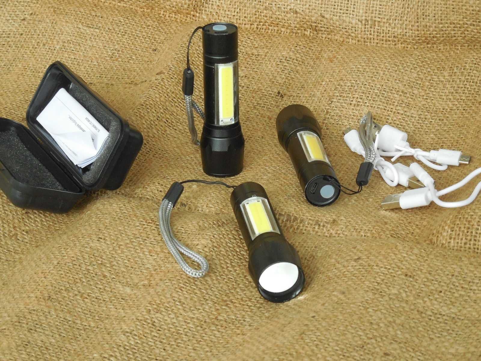 Модний Кишеньковий ліхтар під USB зарядка Лінзовий Зум комплект фонарь