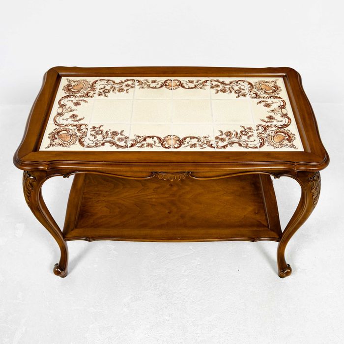 Stylowa Ława Kawowa Ludwika XV Neorokoko Stary Stolik z Metką WARRINGS