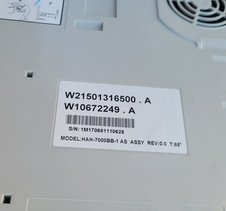 płyta indukcyjna Whirlpool HAH-7000BB na części