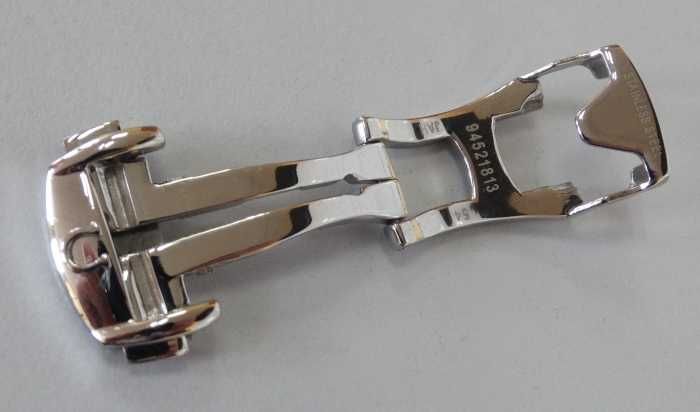 Klamra zapięcie motylkowe 18mm do zegarka omega srebrne