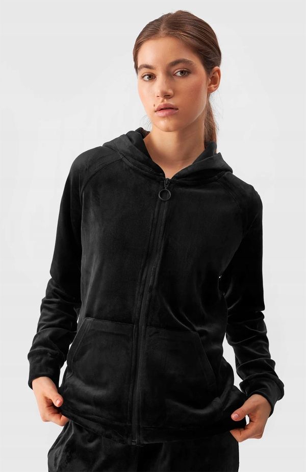 4f Welurowa Damska Bluza Sportowa / rozm Xs