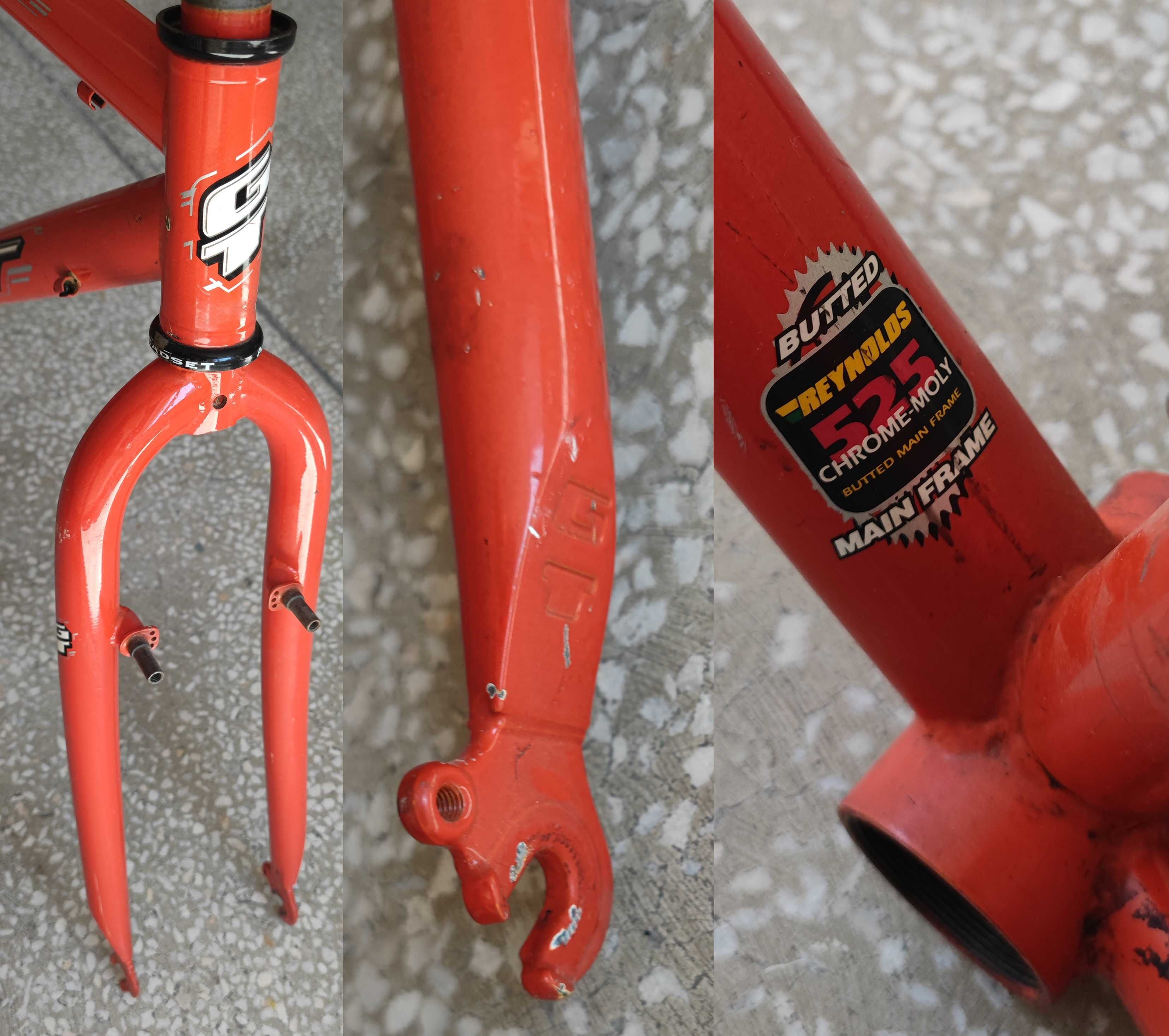 Stalowy frameset 18" GT Tequesta 26" CrMo Reynolds 525 retro MTB