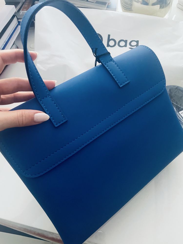 Torebka O bag soft smooth mini Cobalto