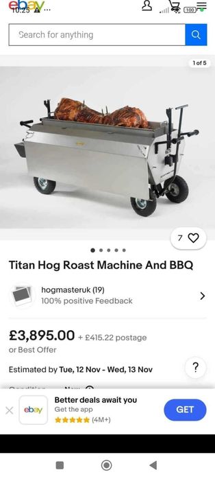 Máquina de assar porco importada de Inglaterra, Hog roast machine