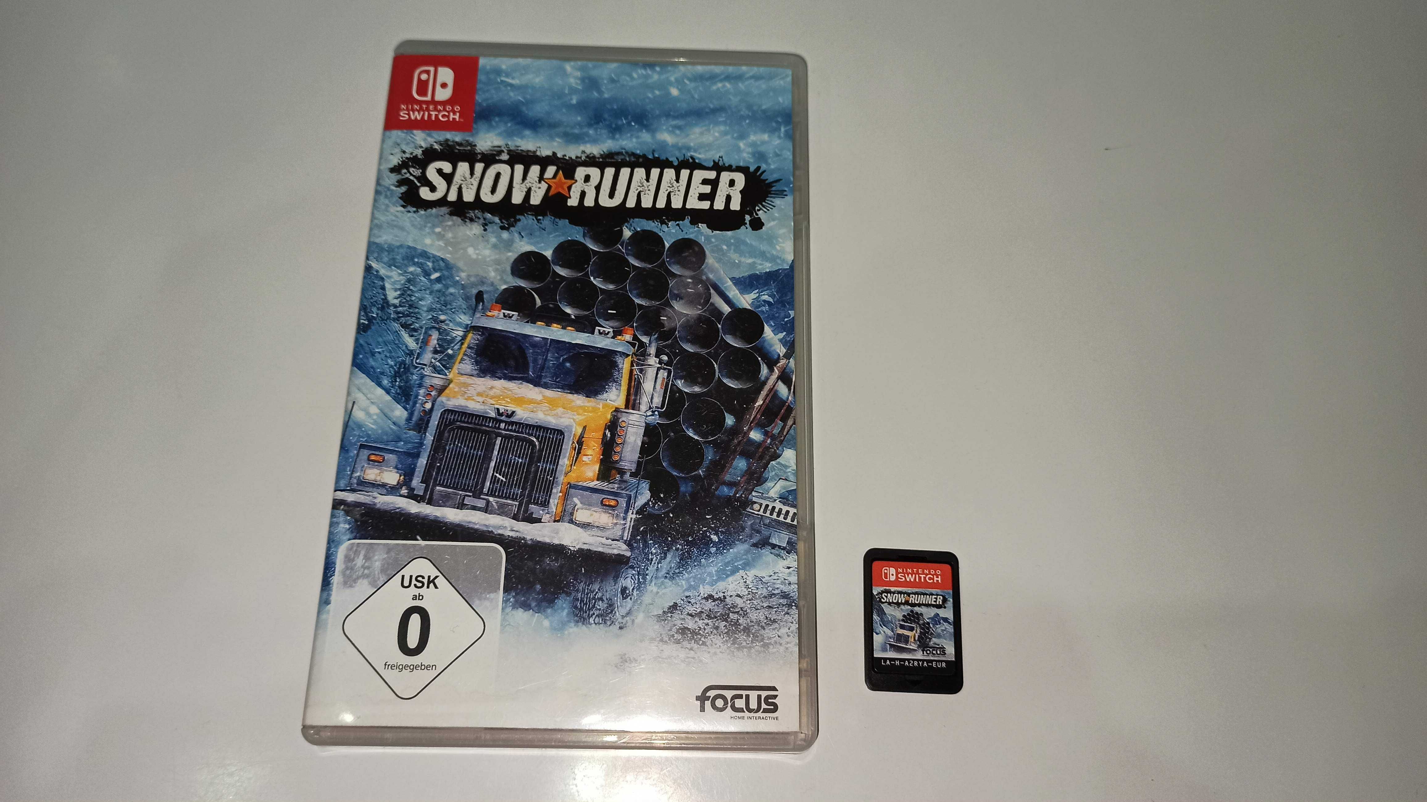 nintendo switch SNOW RUNNER PL ciężarówki po trudnym terenie kardridż