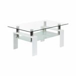 Mesa de Sala vidro branca centro Sofa elegante