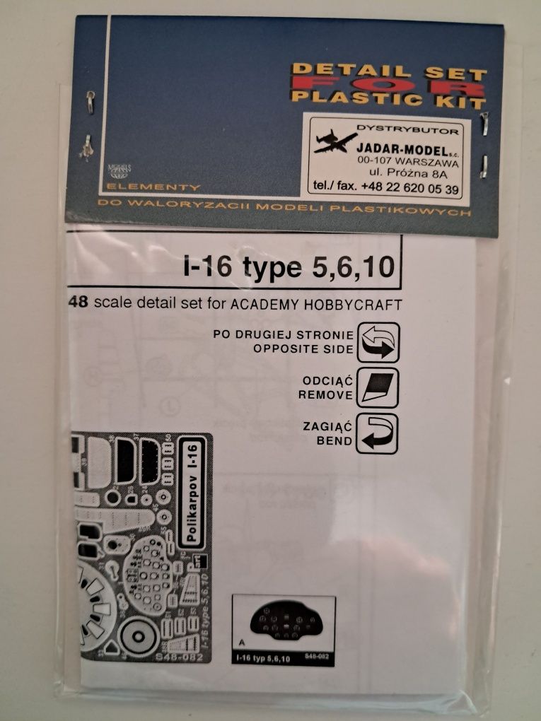 Model plastikowy do sklejania samolotu Polikarpow I-16, 1/48 z Eduard