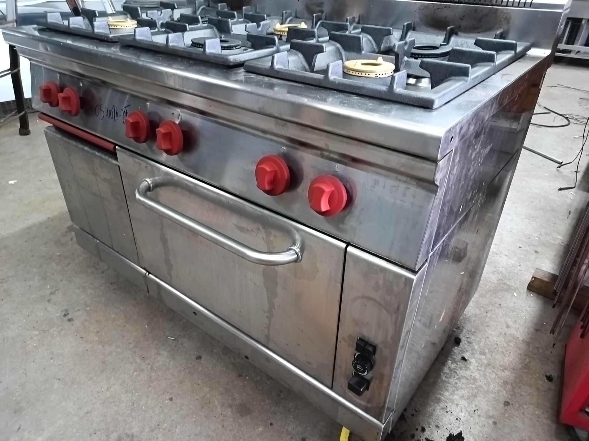 Fogão industrial a gás 6 queimadores com forno
