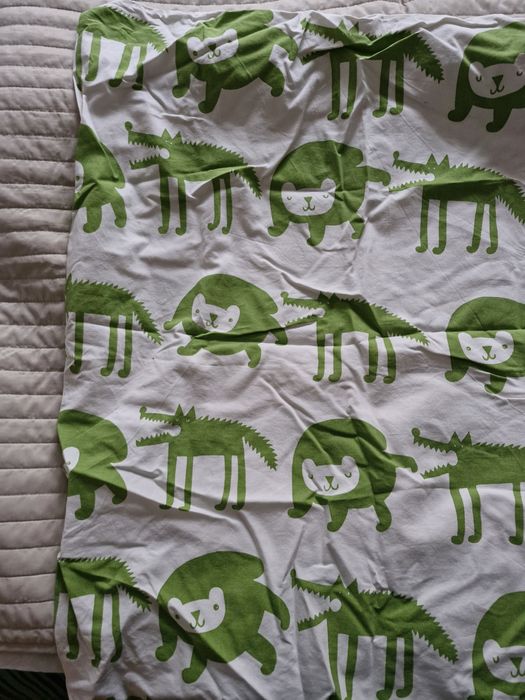 Bawełniana pościel poszewka na kołdrę i poduszkę  Ikea wilk niedźwiedź