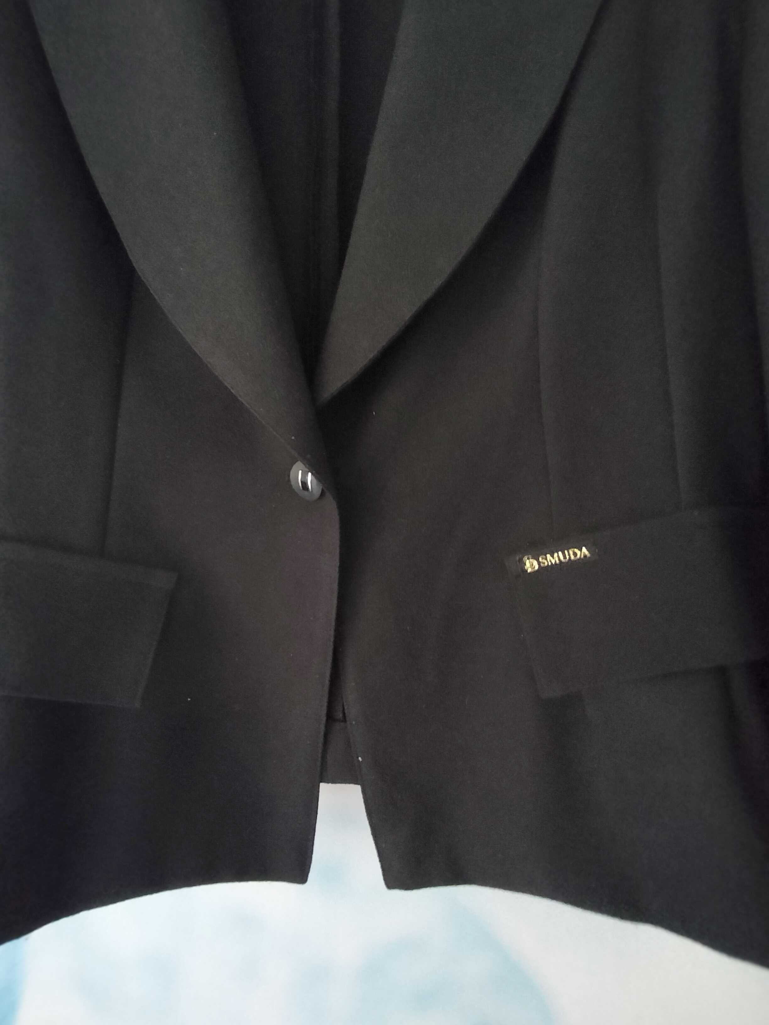 Czarny żakiet marynarka 44 XXL elegancki krótki