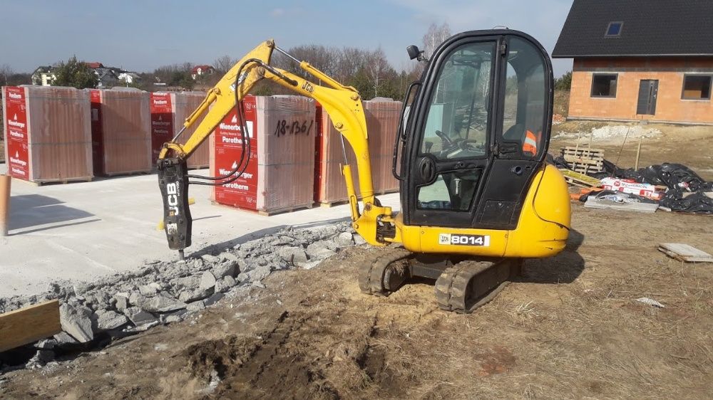 Usługi Wykopy Prace Ziemne Koparko Ładowarką Minikoparka koparka młot