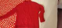 Sweter cieplutki czerwony Reserved roz S