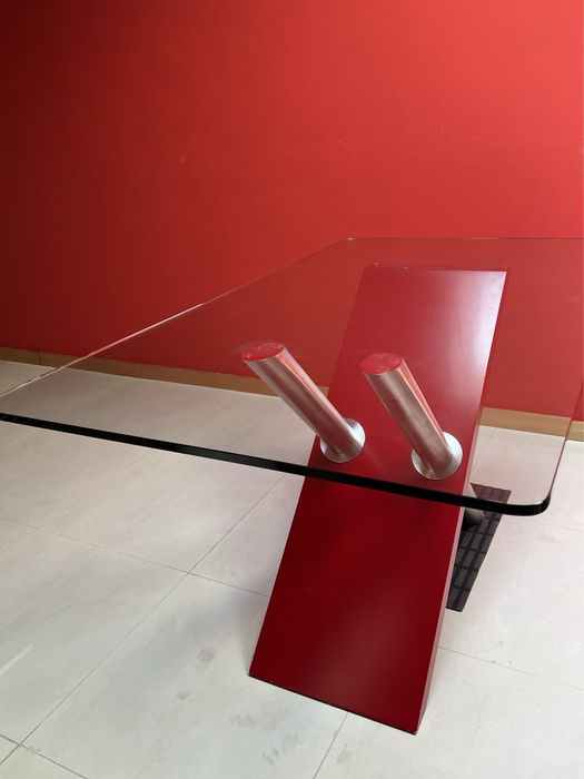 Mesa Sala 1,60 x 0,90 tampo vidro