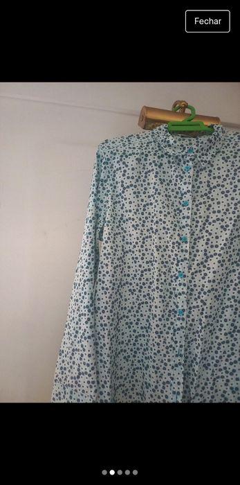 Camisa florida azul Benetton