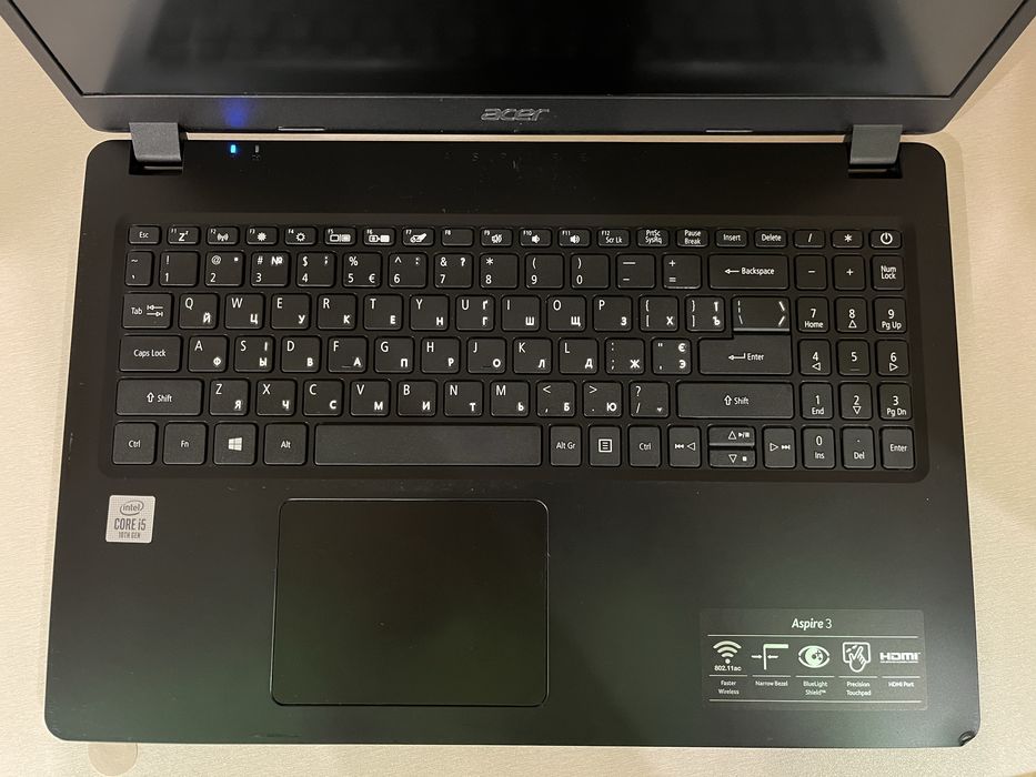 Ноутбук 15.6" Acer Aspire 3 на Intel i5-1035G1 с 8ОЗУ/256SSD/HD
