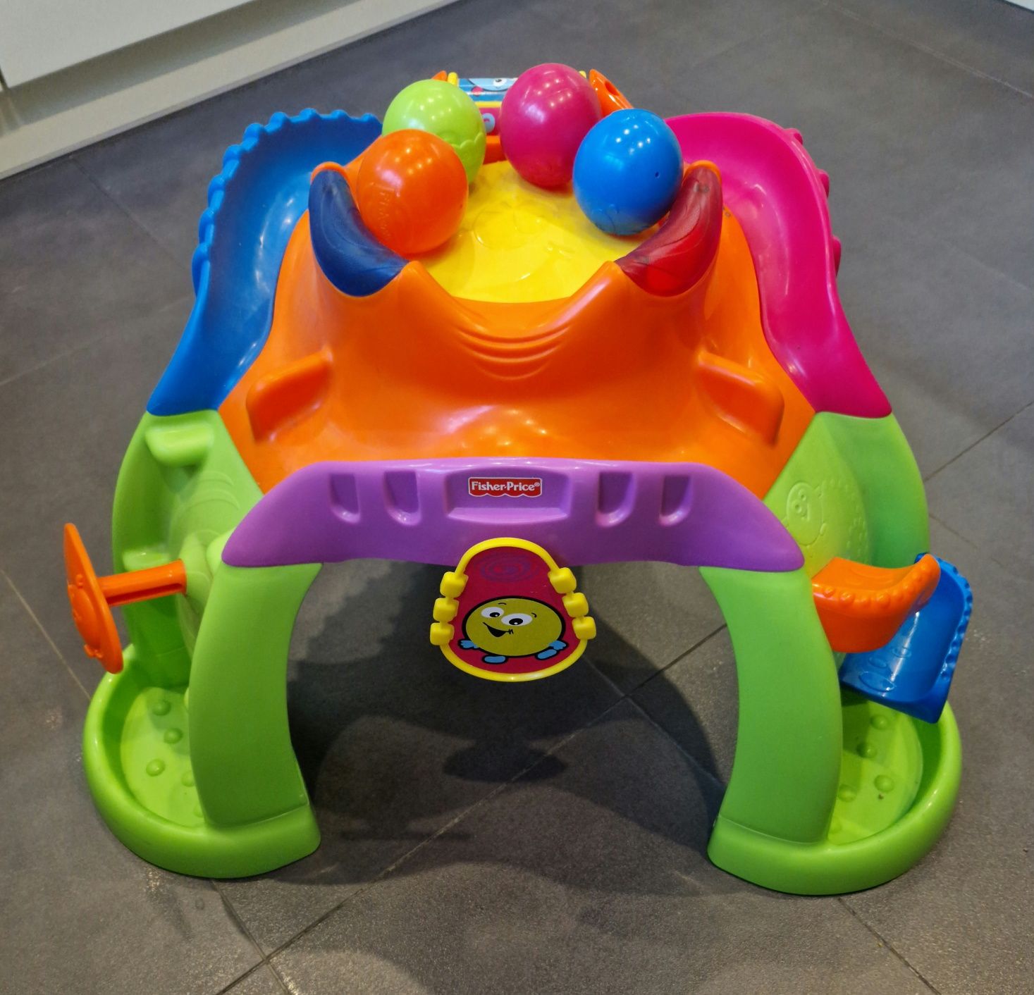 Fisher Price zjeżdżalnia grająca, stolik do kulek