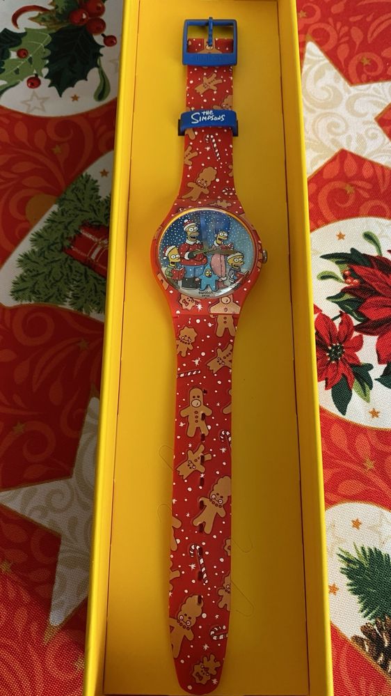 Relogio swatch simpsons - edição especial natal