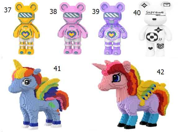 Конструктор детский 3д медведь 40см  БИРБРИК Magic Blocks Bearbrick