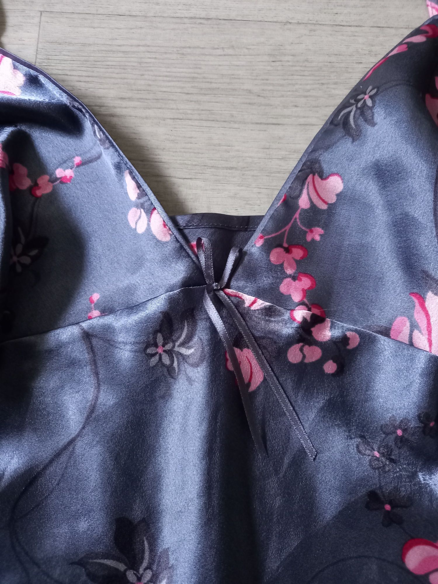 Letnia koszula nocna w różowe kwiaty Marks&Spencer rozmiar 12