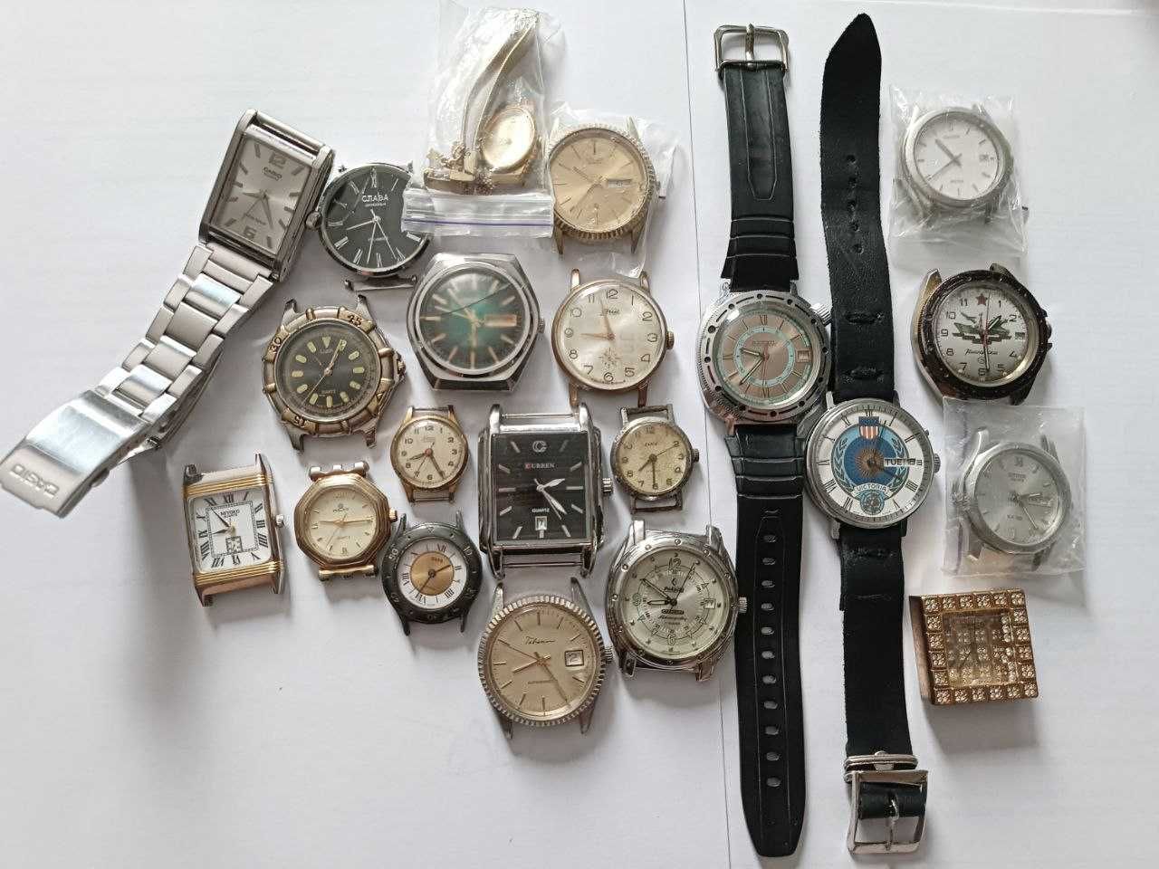 Różne zegarki Citizen, Orient, Casio, Geralux, 21 sztuk