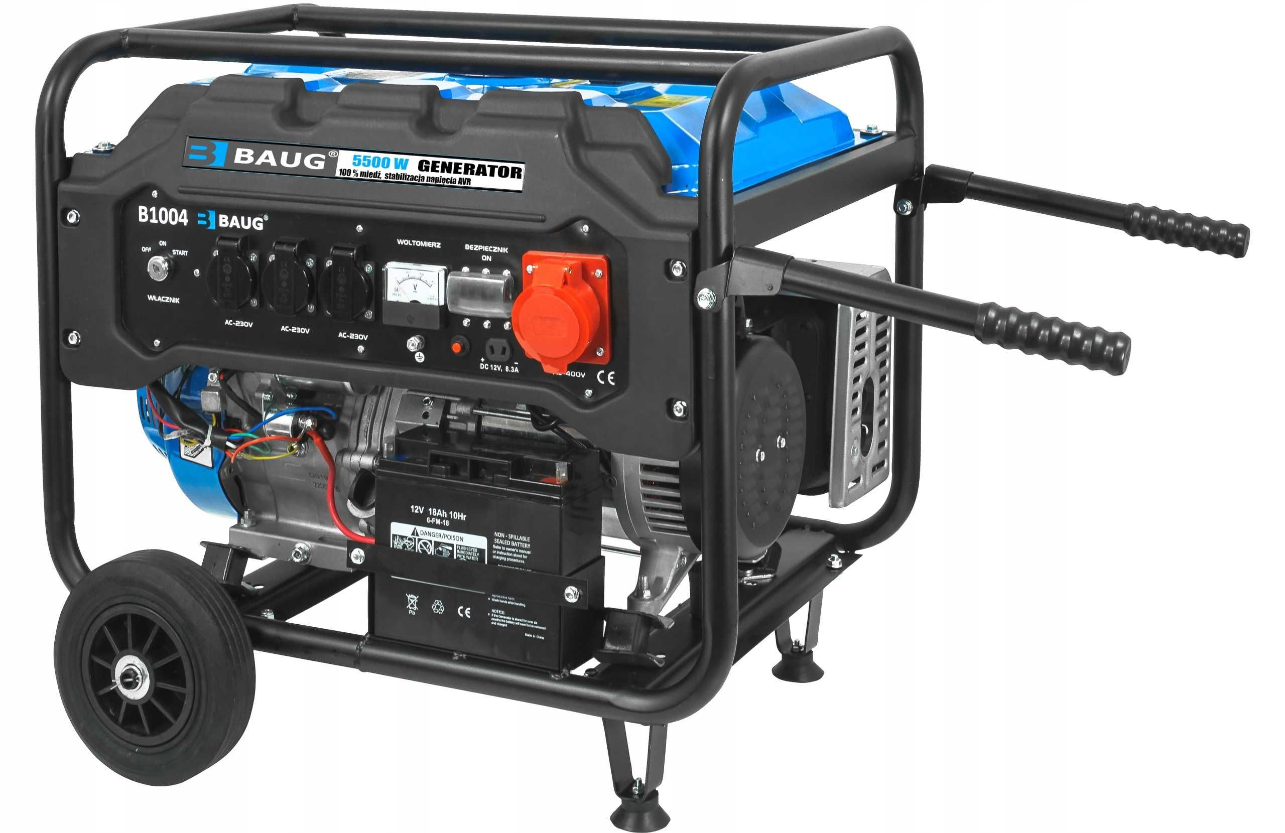 AGREGAT PRĄDOTWÓRCZY Inwertorowy 5500W Generator Przenośny 400V 4-SUW