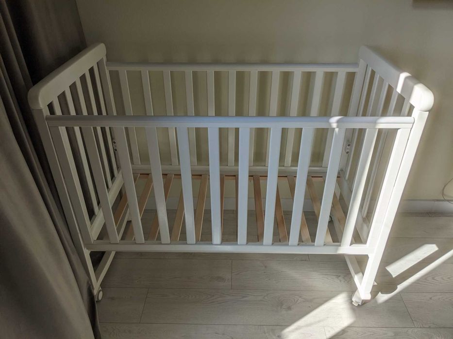 Дитяче ліжко Veres (детская кроватка) на колесах. Біла (білий колір)