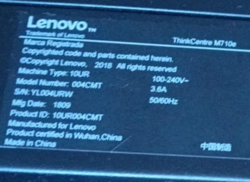 Lenovo ThinkCentre M710E + Monitor Dell