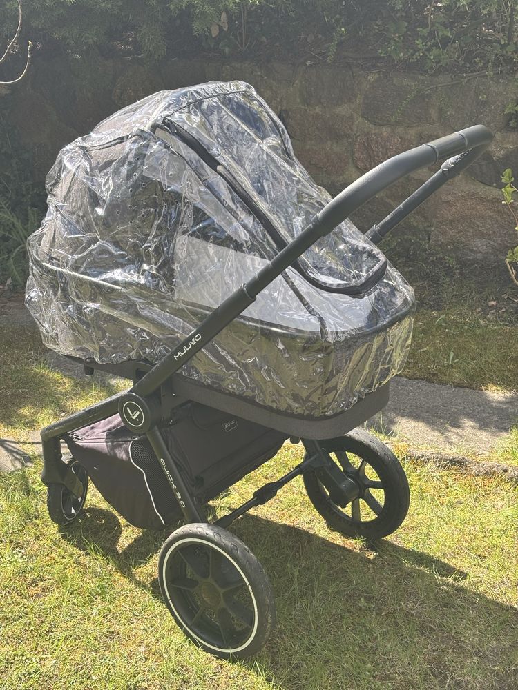 Wózek Muuvo Quick 3.0 z gondolą XXL – szary