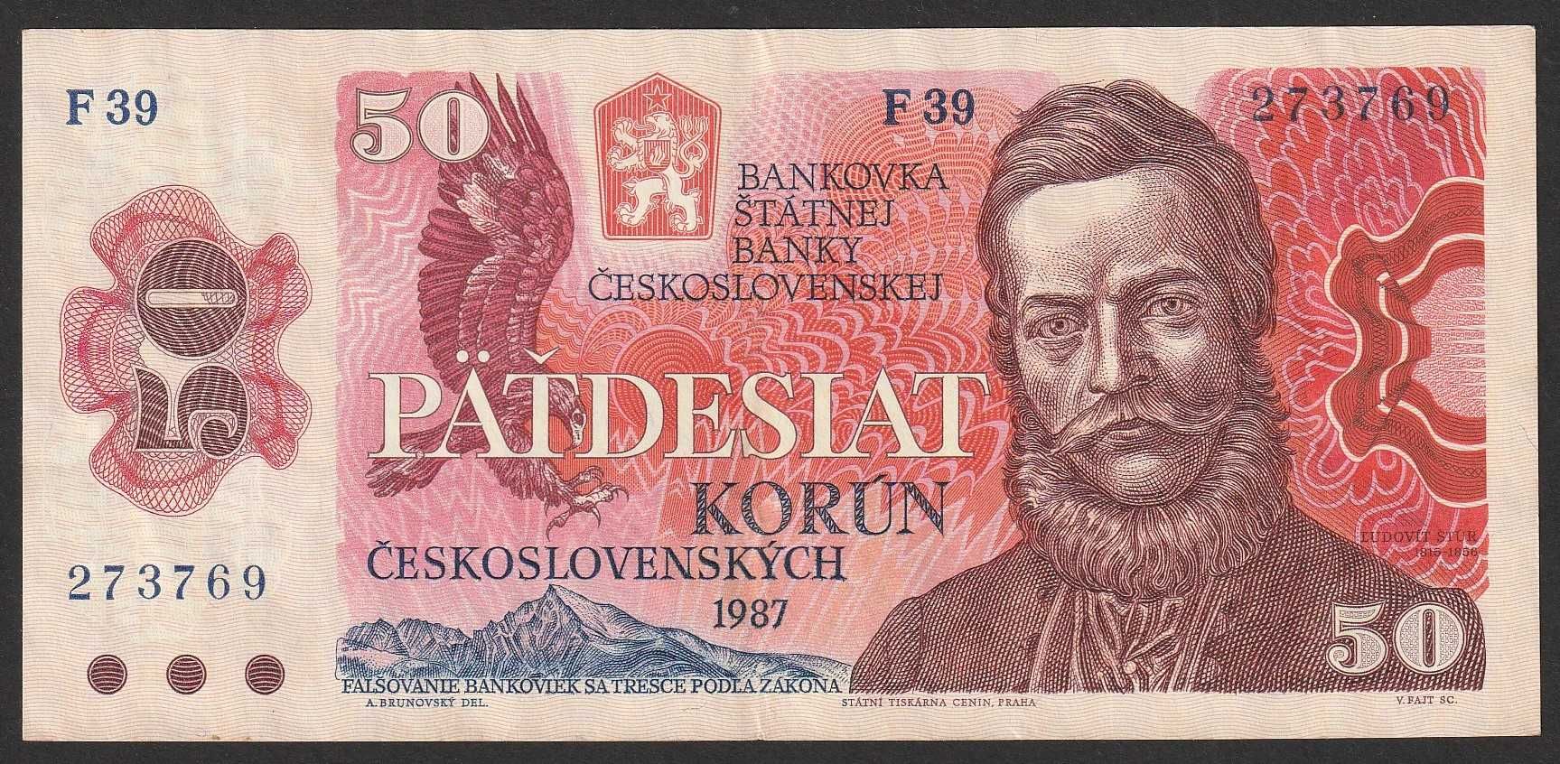 Czechosłowacja 50 koron 1987 - Stur