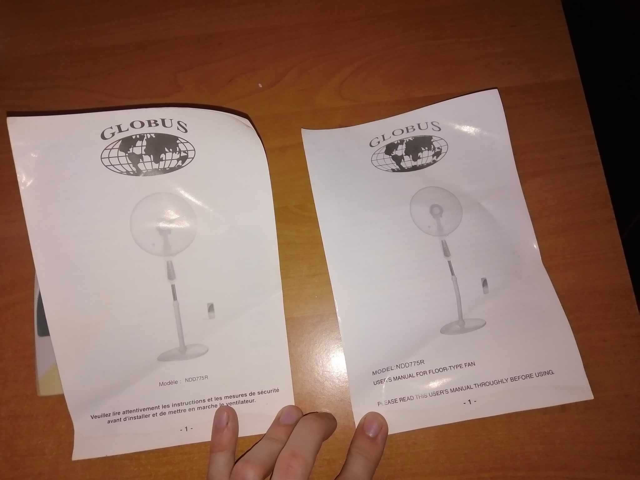 Pilot zdalnego sterowania Globus Wentylator podłogowy wiatrak NDD775R