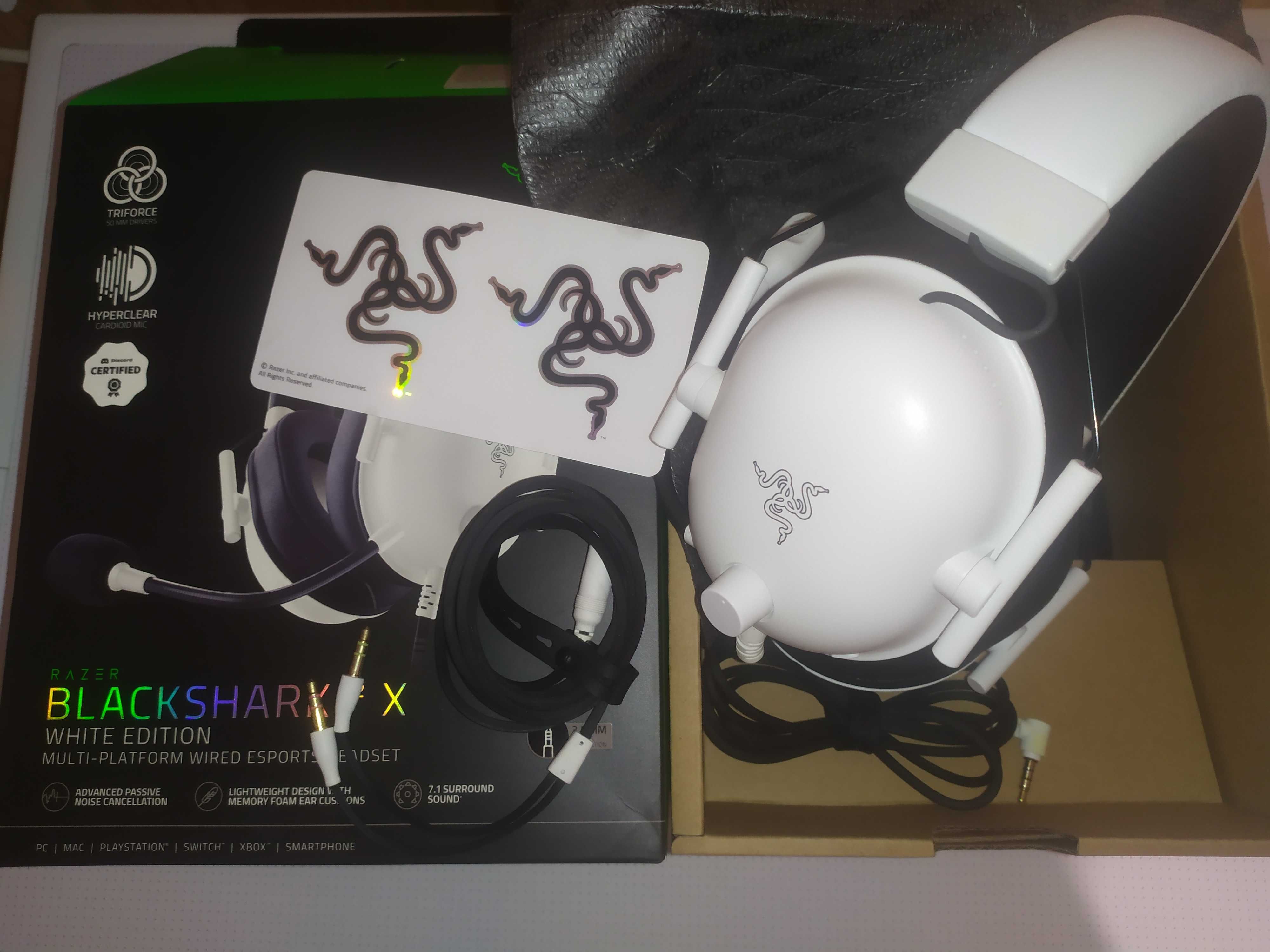 Гарнитура RAZER Blackshark V2 X, White