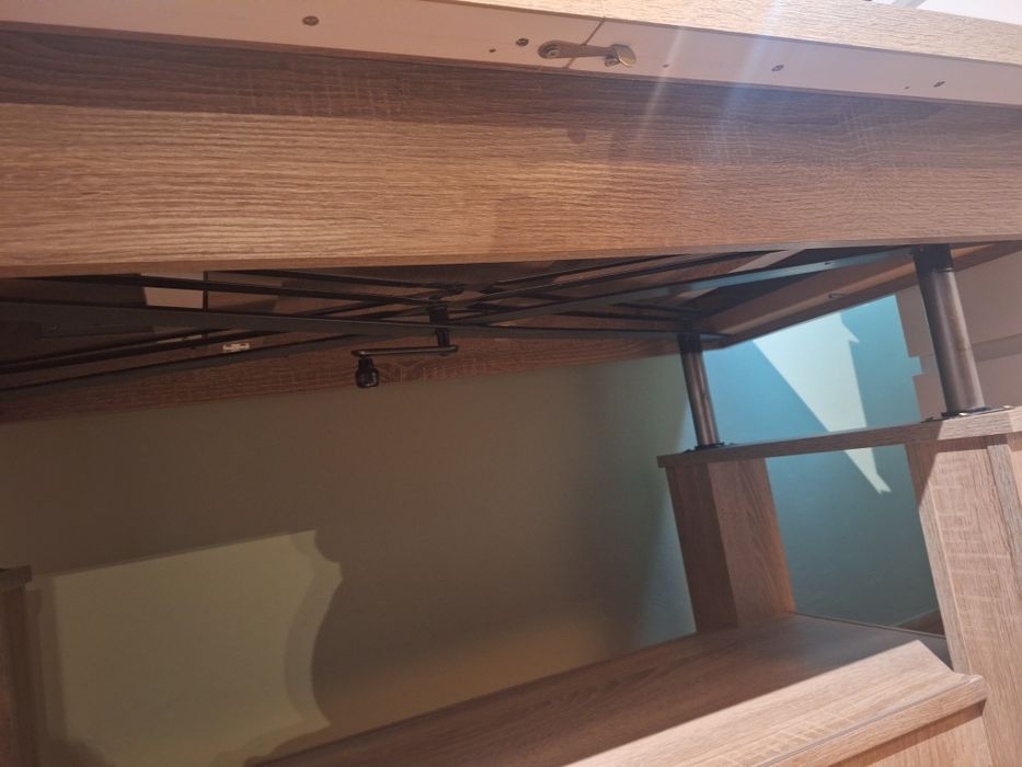 Rozkładany i podnoszony stół ława dąb sonoma 70x130 cm