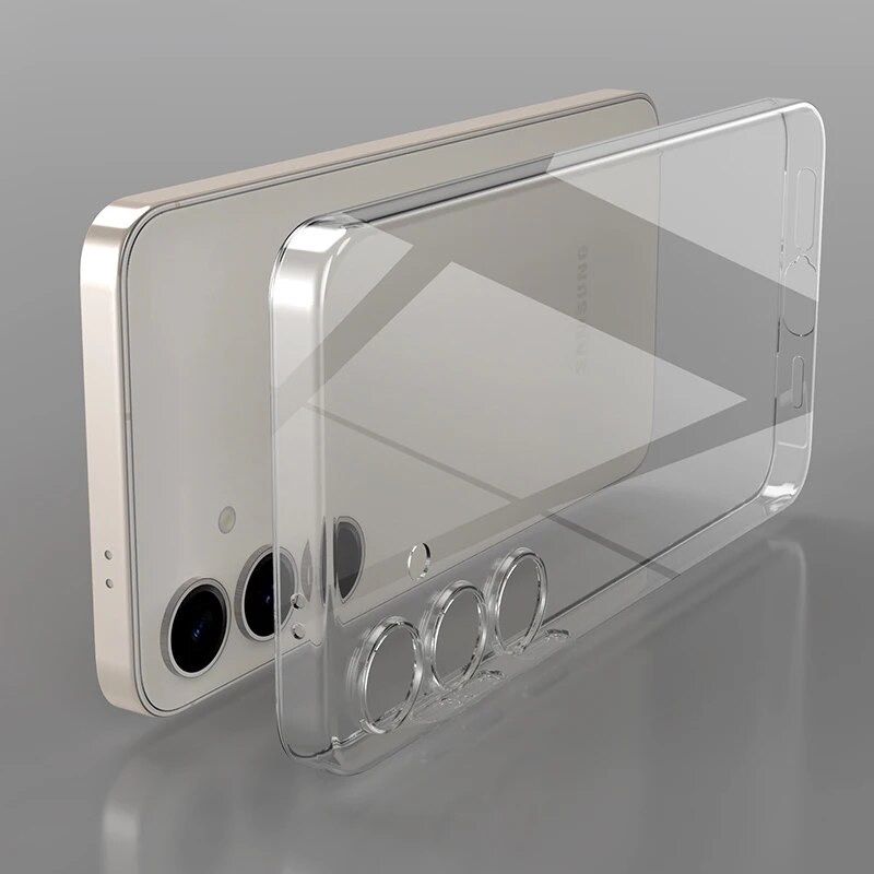 Прозрачный силиконовый чехол для Samsung Galaxy S24, чехол Самсунг