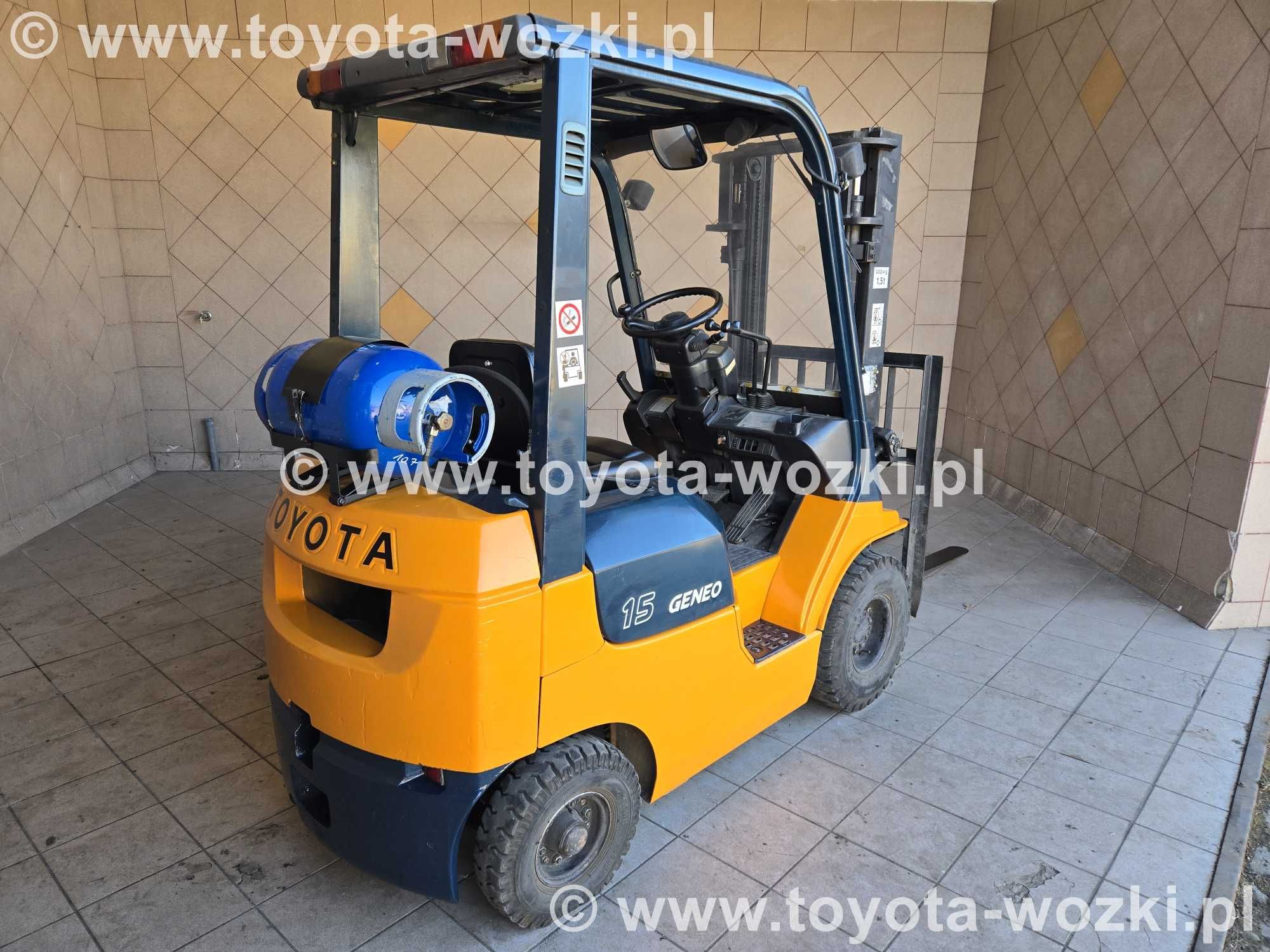 Wózek Widłowy TOYOTA 7FG15 , Wózki Widłowe TOYOTA 7FGF15 widlak LINDE