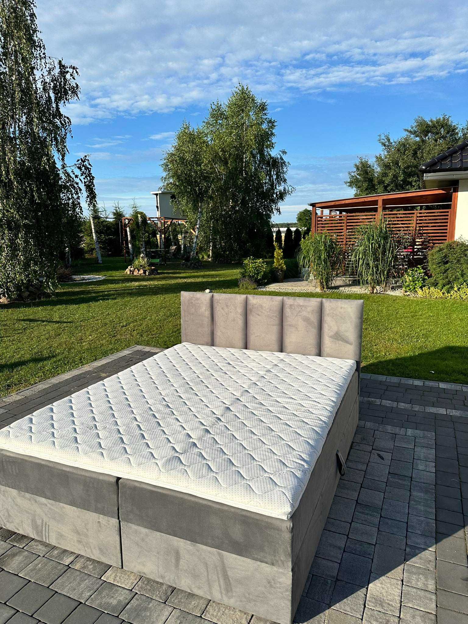 Łóżko kontynentalne SARA 160x200 z pojemnikiem Tapicerowane NOWE !!