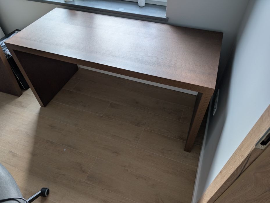 MALM Biurko z wysuwanym panelem, brązowe, 151x65 cm IKEA