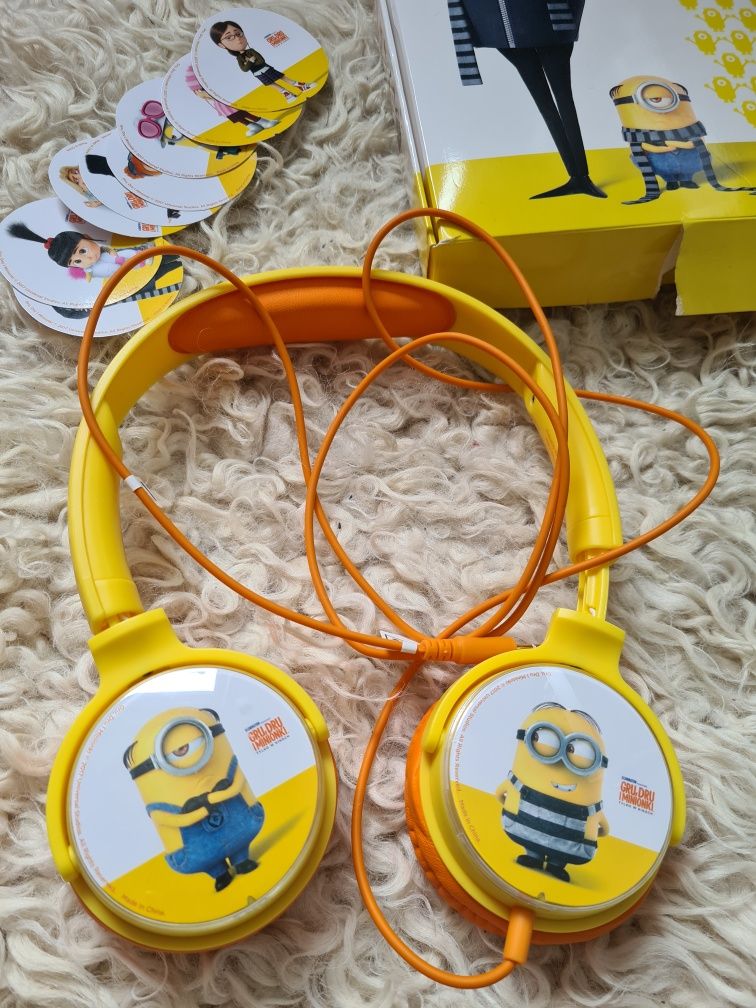 Gru Dru Minionki słuchawki nauszne limitowana edycja żółte na kablu re