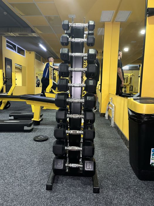 Набор Прорезиненные шестигранные гексагональные гантели