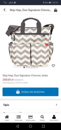 Torba do wózka Skip Hop duo Signature Chevron jak nowa