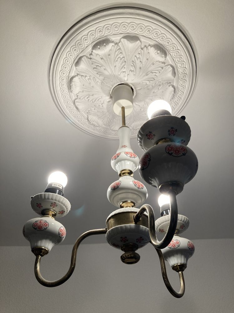 Lampa żyrandol kwiatki vintage retro