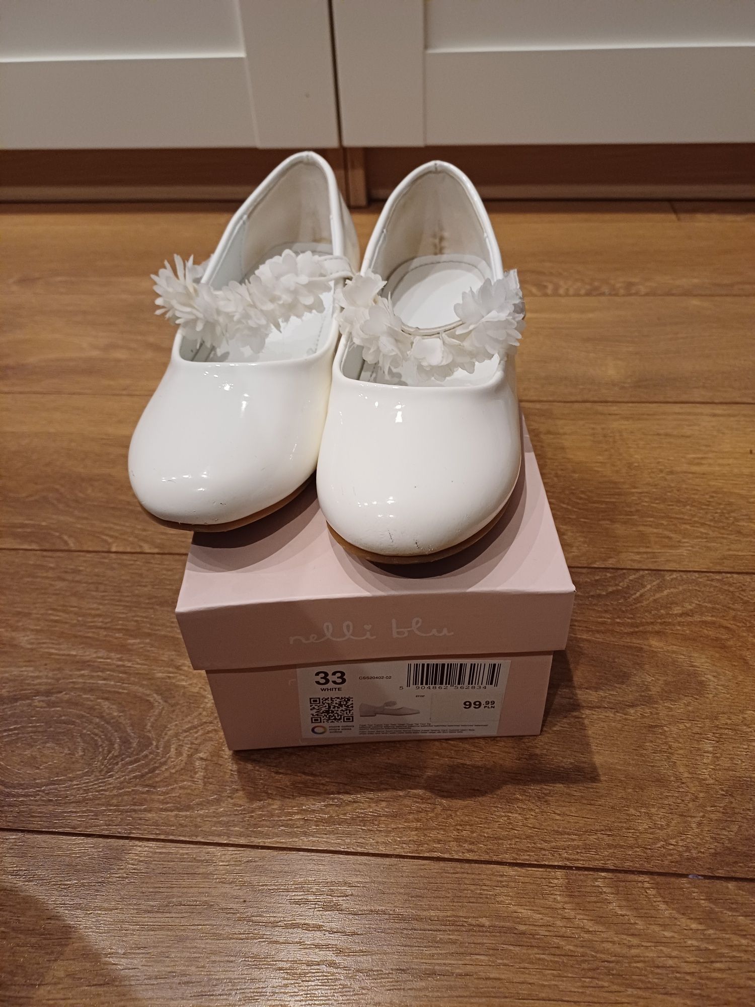 Buty białe dziewczęce komunijne r 33