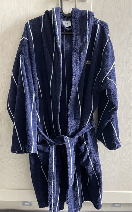 Lacoste długi Szlafrok damski bawełna frotte, rozmiar M